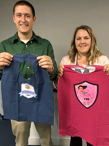 Members of Bible Baptist Church show the Brave Capes made for children in area hospitals