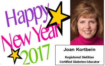 Happy New Year 2017 from Tomah Health's Registered Dietitian and Certified Diabetes Educator Joan Kortbein