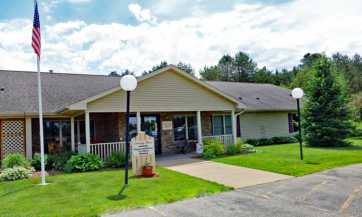 The front of Tomah Heath's Hospice Serenity House building