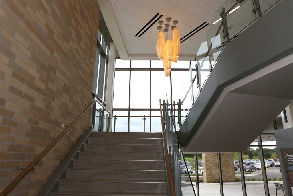 Staircase in the hospital atrium