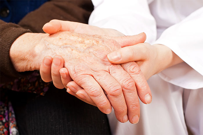 hand massage, hospice touch